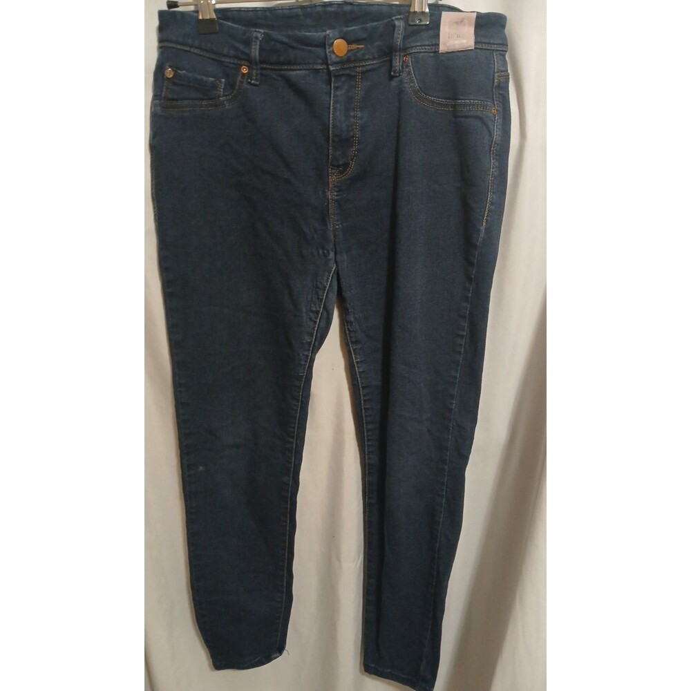 WOMEN'S d Jeans JEGGING STRETCHY SKINNY DENIM DARK BLUE JEAN PANTS SIZE 8 x29L